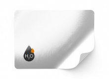 Stampa a getto d'inchiostro - Pellicola PP bianca lucida, adesivo permanente